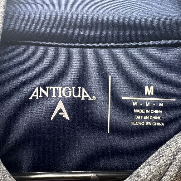 Houston Texans Antigua 1/4 Zip Pullover Jacket Mens Size Medium Gray Performance - Picture 6 of 12